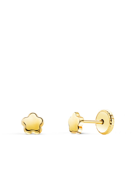 18K Gold Star Baby Earring