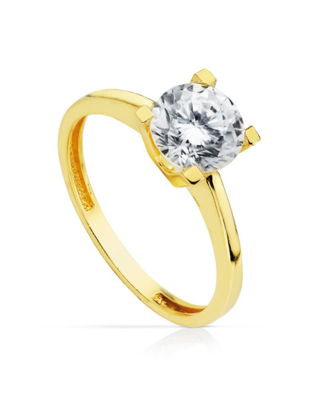 Sortija Solitario en Oro...