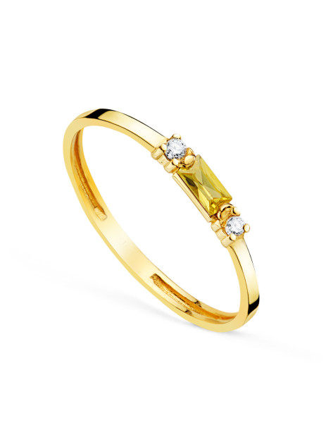 Citrine Ring in 18K Gold