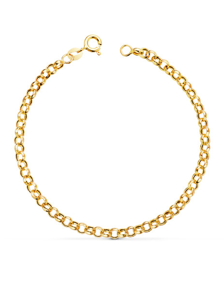 Pulsera Diseño Rolo Oro 18K