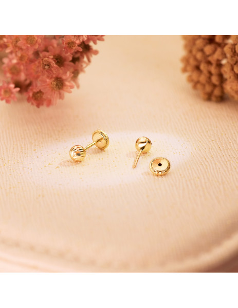 Baby Ball Earring in 18K Gold 2