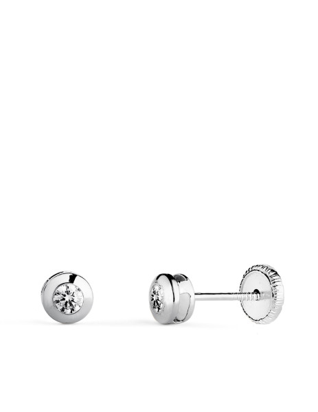 Baby Chaton Earring in 18K...