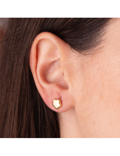 pendiente flor oro 2