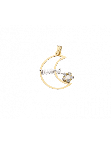 Pendant "Mom Moon" in White...