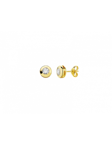 Earring "Chaton" gold 18K