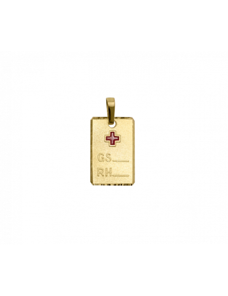 Pendant "Rh" Gold 18K