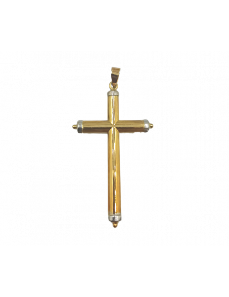 cruz oro blanco y amarillo