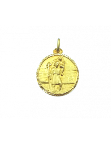 18K Gold Medal "Saint...