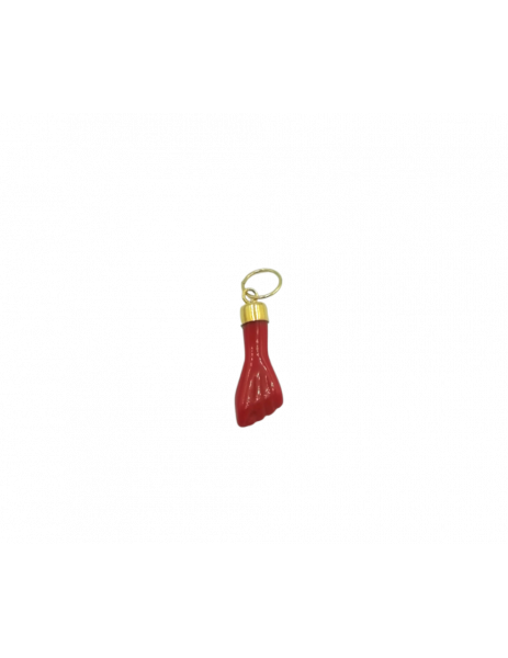 18K Gold "Coral Fist" Pendant