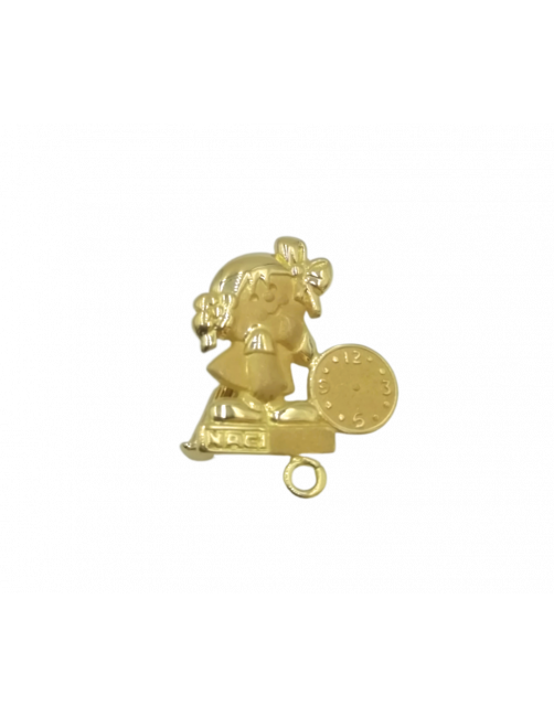 alfiler de bebe oro niña reloj