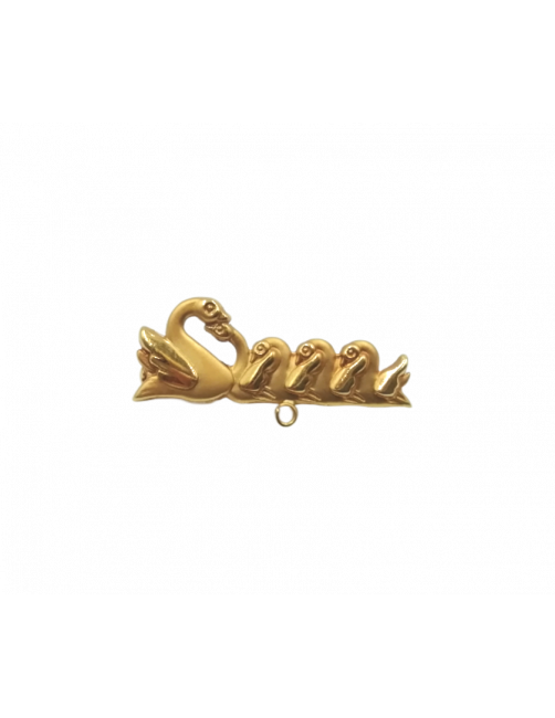 alfiler bebe oro cisnes