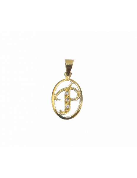 18K Gold "Initial P with...